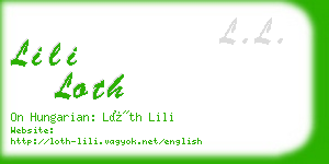 lili loth business card